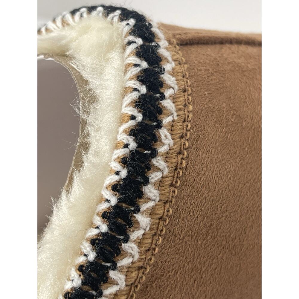MarleyLilly Moccasins Brown Comfy House Slippers Faux Fur Women’s Size 10 - Picture 8 of 9